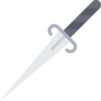 A sword with a long blade on a white background vector