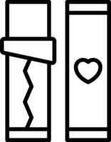 A black and white image of a book and a heart vector