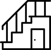 A black and white drawing of stairs vector