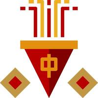 The symbol of the catholic church is shown in red and gold vector