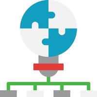 A light bulb with puzzle pieces on it vector