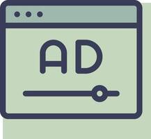 An ad on a computer screen vector