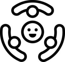 A circle with four people in it vector