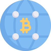 Bitcoin network icon vector