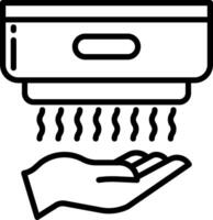 A hand is holding a microwave oven and a hand is holding it vector