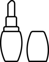 Lipstick and bottle icon vector