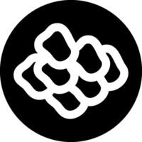 A black and white logo with a white raspberry vector