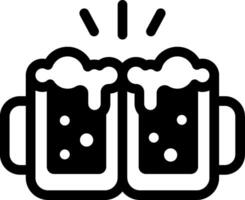 Beer icon with a light shining on it vector