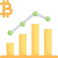 Bitcoin graph chart vector