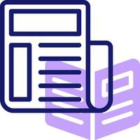 A newspaper icon with a phone and a book vector