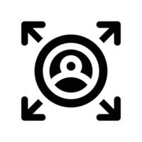 decision making icon. glyph icon for your website, mobile, presentation, and logo design. vector