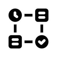 workflow icon. glyph icon for your website, mobile, presentation, and logo design. vector