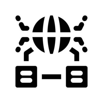 browser icon. glyph icon for your website, mobile, presentation, and logo design. vector