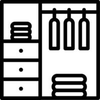A black and white image of a bathroom with towels vector
