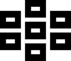 A square with four squares in it vector