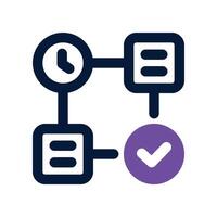 workflow icon. dual tone icon for your website, mobile, presentation, and logo design. vector