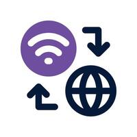 network icon. dual tone icon for your website, mobile, presentation, and logo design. vector