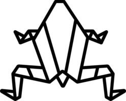 A frog with a black outline on a white background vector