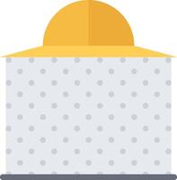 A yellow hat with polka dots on it vector