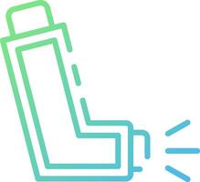An asthma inhaler icon on a white background vector