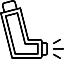 An asthma inhaler icon on a white background vector
