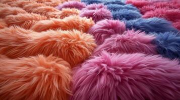 Variety of Fur Colors on a Bed photo