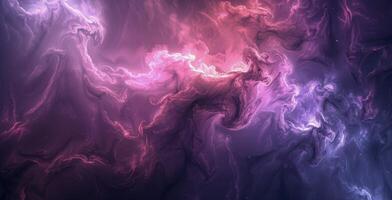Cosmic Nebula With Pink And Purple Clouds In Space photo