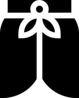 A black and white image of a pair of pants vector