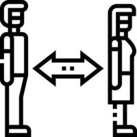 A man and woman are standing next to each other vector