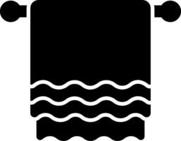 A black and white illustration of a towel vector