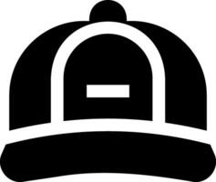 A baseball cap with a black outline vector