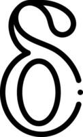 The letter s is in the shape of a circle vector