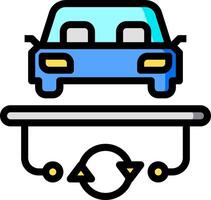 Car on a lift icon vector
