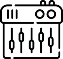 A black and white image of a mixer vector