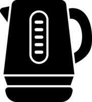 A black and white illustration of a kettle vector