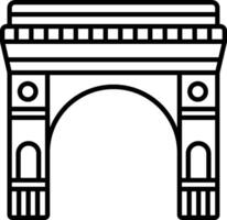 The arc de triomphe in paris vector