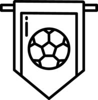 A soccer ball on a banner with a white background vector