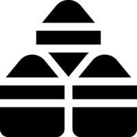 A black and white icon of a group of three people vector