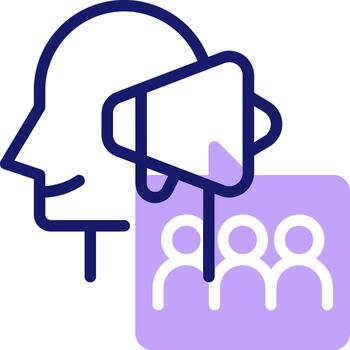 A person with a microphone and a person with a microphone vector