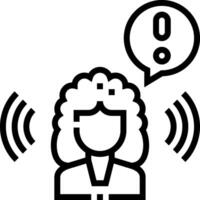 A woman with a microphone and a speech bubble vector