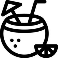 A black and white image of a drink with a straw vector