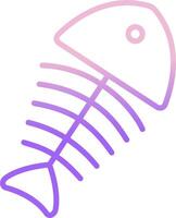 Fish skeleton icon illustration vector