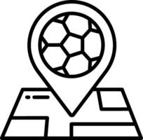 Map pin icon for soccer vector
