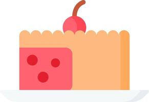 Cake icon with cherry on top vector
