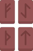 Four different symbols on a red square vector