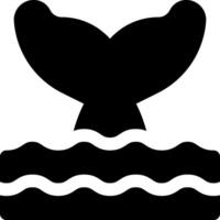 Whale tail icon on white background vector