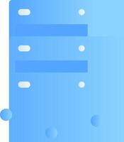 A blue server with three dots on it vector