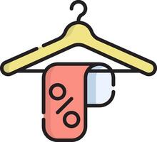 A hanger with a roll of toilet paper hanging on it vector