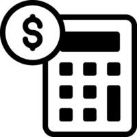 A calculator and dollar sign icon vector