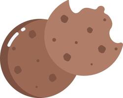 A chocolate chip cookie with a bite taken out of it vector